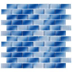Tesoro Alpha - Blue 1" x 2" Glass Mosaic