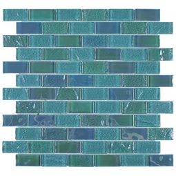 Tesoro Mercury - Green 1" x 2" Glass Mosaic