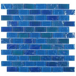 Tesoro Mercury - Turquoise 1" x 2" Glass Mosaic