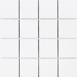 Tesoro Gallery Porcelain Mosaics - White 3" x 3" Textured Mosaic