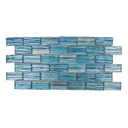 Tesoro Rainbow - Aqua 1" x 2" Glass Mosaic