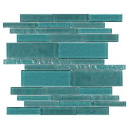 Tesoro Treasure - Greenstone Linear Glass Mosaics