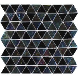 Tesoro Triangle - Black Stone Glass Mosaic