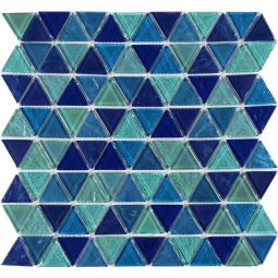 Tesoro Triangle - Blend Stone Glass Mosaic