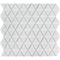 Tesoro Triangle - White Stone Glass Mosaic