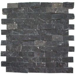 1" x 2" Brick Splitface Taurus Black