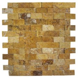 1" x 2" Brick Splitface Gold / Yellow