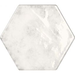 Tesoro Esamarine - Bianco Hexagon Glossy Ceramic Tile