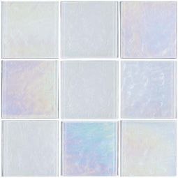 Tesoro Elegant - White 6" x 6" Glass Tile