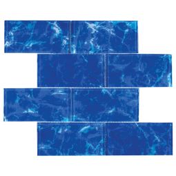 Tesoro Stratos - Zaffiro 3" x 6" Glass Mosaic