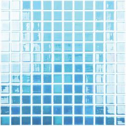 Tesoro Glow -  Blue & Green Glow 1" x 1" Glass Mosaic