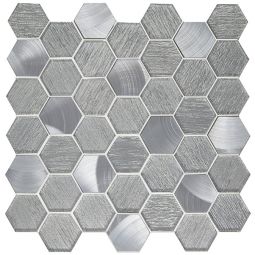 Emser Glitz - Glory Hexagon Glass & Metal Mosaic