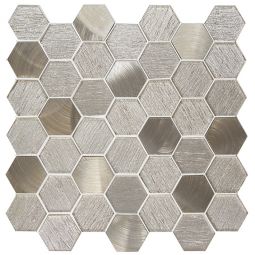 Emser Glitz - Joy Hexagon Glass & Metal Mosaic