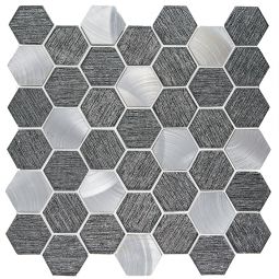 Emser Glitz - Value Hexagon Glass & Metal Mosaic