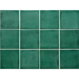 Emser Kaze - Green Glossy 12" x 16" Ceramic Mosaic