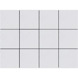 Emser Kaze - White Glossy 12" x 16" Ceramic Mosaic