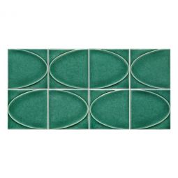 Emser Mizu - Green Gloss 8" x 16" Ceramic Mosaic