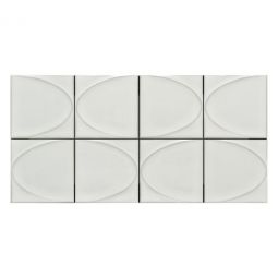 Emser Mizu - Silver Gloss 8" x 16" Ceramic Mosaic