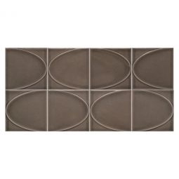 Emser Mizu - Taupe Gloss 8" x 16" Ceramic Mosaic