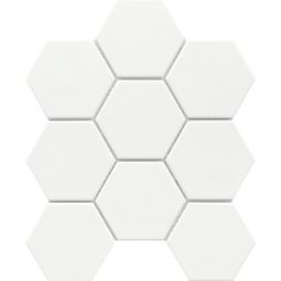 Emser Source - White 3" Hex Porcelain Mosaic
