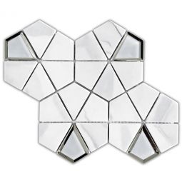 Emser L'Amour - White Kaleidoscope Recycled Glass Mosaic