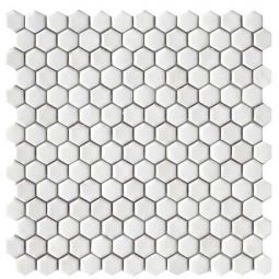 Emser Confetti II - White Hexagon Porcelain Mosaic