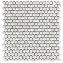 Emser Confetti II - White Penny Round Mosaic