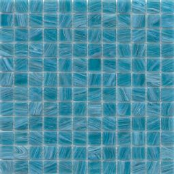 Emser Swirl - Aqua 1" x 1" Glass Mosaic