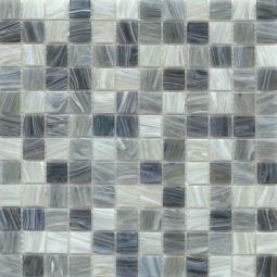 Emser Swirl - Fog 1" x 1" Glass Mosaic
