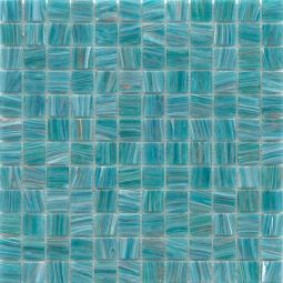 Emser Swirl - Teal 1" x 1" Glass Mosaic