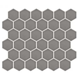 Emser Savvy - Silver 2" Hexagon Porcelain Mosaic