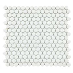 Emser Savvy - White Penny Porcelain Mosaic