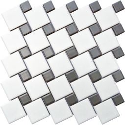 Emser Spin - White-Gray Porcelain Mosaic
