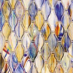 Hirsch Silhouette - Violet Fire Glass Mosaic