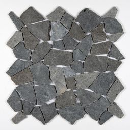 Large Interlock Stone Pebbles - Black Lava Pebble Mosaic