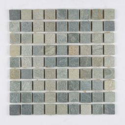 Tumbled Stone Squares - Camo 1" x 1"  Mosaic