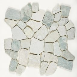 Large Interlock Stone Pebbles - Ice Gey Pebble Mosaic