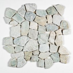Marble Chip Pebbles - Ice Grey 12" x 12" Mosaics