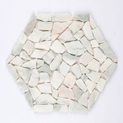 Hexagon Pebbles - Lily Onyx Pebble Mosaic
