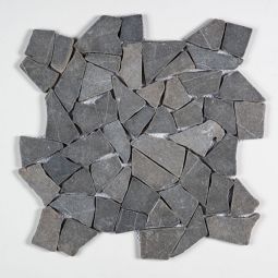 Marble Chip Pebbles - Maluku Black 6" x 12" Interlocking Border