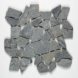 Marble Chip Pebbles - Quartzite Silver 4" x 12" Interlocking Border