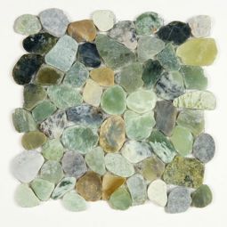 Shaved Pebbles - Sage Onyx 12" x 12" Mosaics