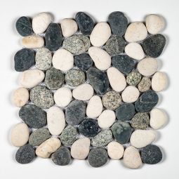Natural River Pebbles - Salt & Pepper 12" x 12" Mosaic