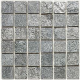 Tumbled Stone Squares - Silver 2" x 2"
