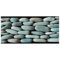 Natural River Pebbles - Taipei Green 4" x 11" Standing Stone