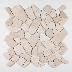 Large Interlock Stone Pebbles - White Pebble Mosaic