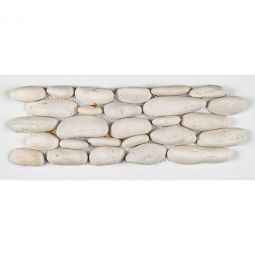 Natural River Pebbles - White Timor 4" x 11" Standing Stone